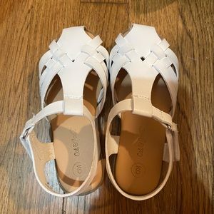 Size 9 white sandals. Worn three times